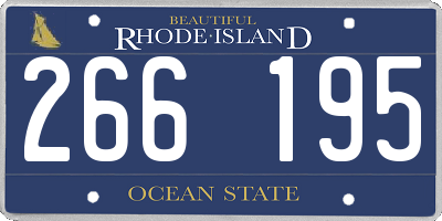RI license plate 266195