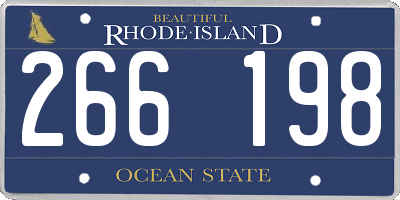 RI license plate 266198