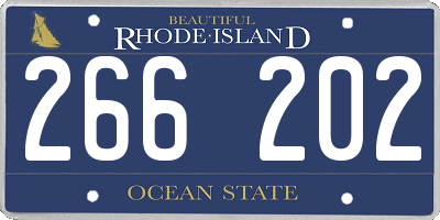 RI license plate 266202