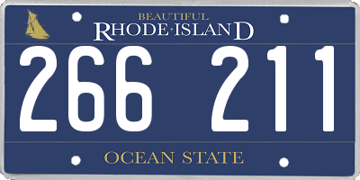 RI license plate 266211