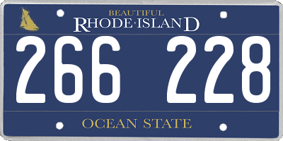 RI license plate 266228