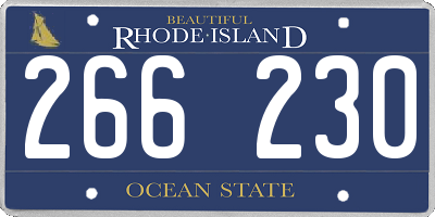 RI license plate 266230