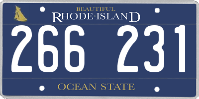 RI license plate 266231