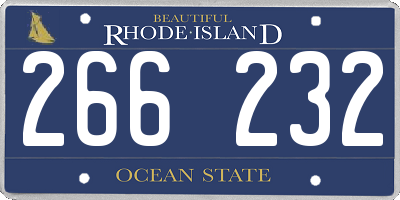 RI license plate 266232