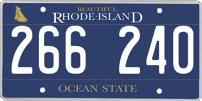 RI license plate 266240