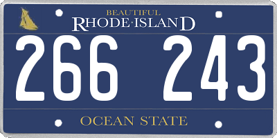 RI license plate 266243
