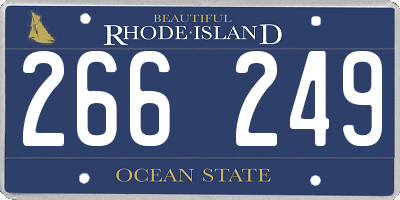 RI license plate 266249