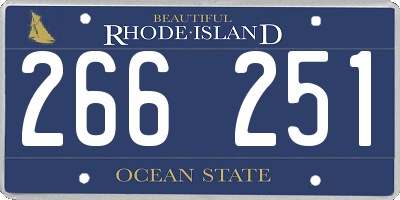 RI license plate 266251