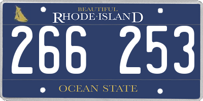 RI license plate 266253