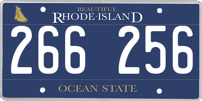 RI license plate 266256