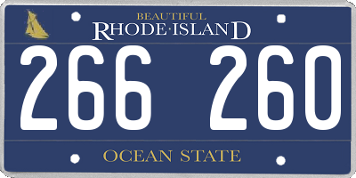 RI license plate 266260