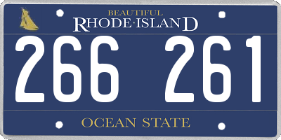 RI license plate 266261
