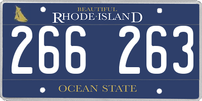 RI license plate 266263