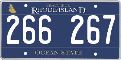RI license plate 266267