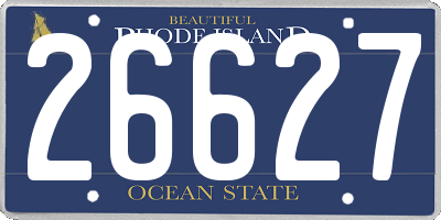 RI license plate 26627