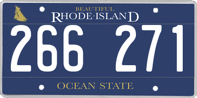 RI license plate 266271