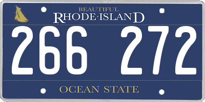 RI license plate 266272