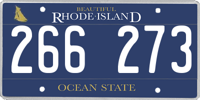 RI license plate 266273