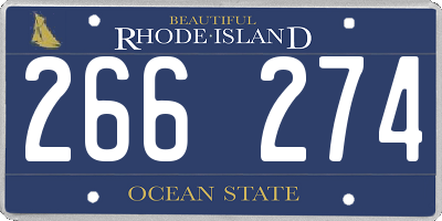 RI license plate 266274