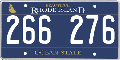 RI license plate 266276