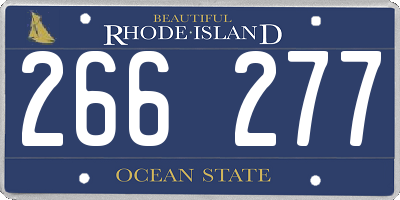 RI license plate 266277