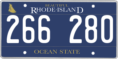 RI license plate 266280