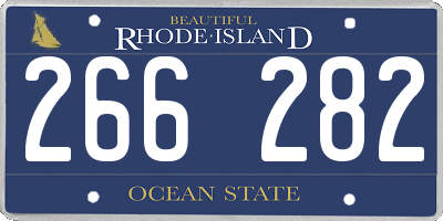 RI license plate 266282