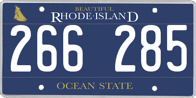 RI license plate 266285