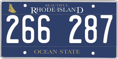 RI license plate 266287