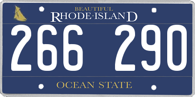 RI license plate 266290