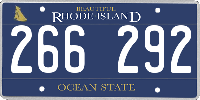 RI license plate 266292