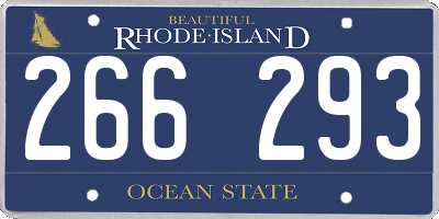 RI license plate 266293