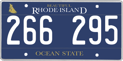 RI license plate 266295
