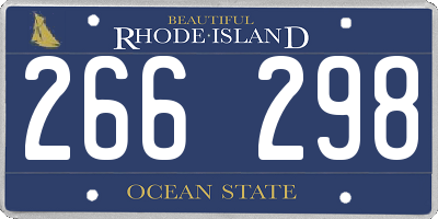 RI license plate 266298