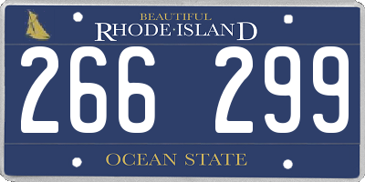 RI license plate 266299