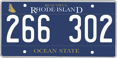 RI license plate 266302