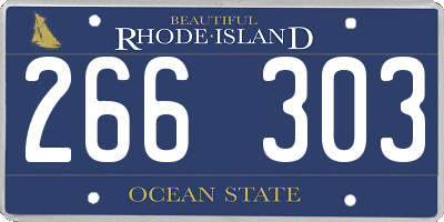 RI license plate 266303
