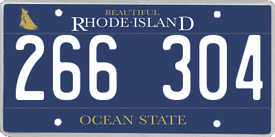 RI license plate 266304