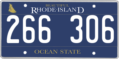 RI license plate 266306