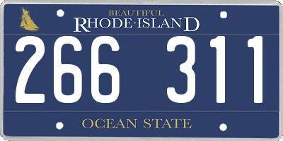 RI license plate 266311