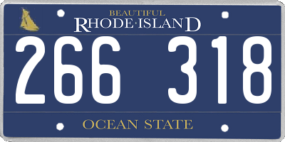 RI license plate 266318