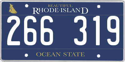 RI license plate 266319