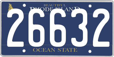 RI license plate 26632