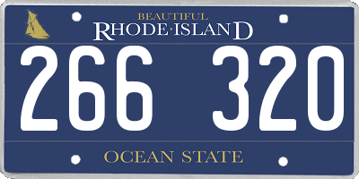 RI license plate 266320