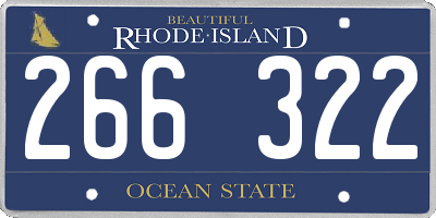 RI license plate 266322