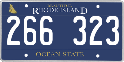 RI license plate 266323