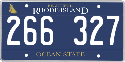 RI license plate 266327