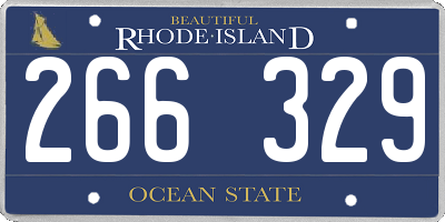 RI license plate 266329