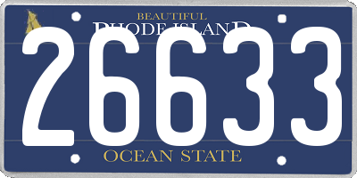 RI license plate 26633