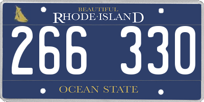 RI license plate 266330